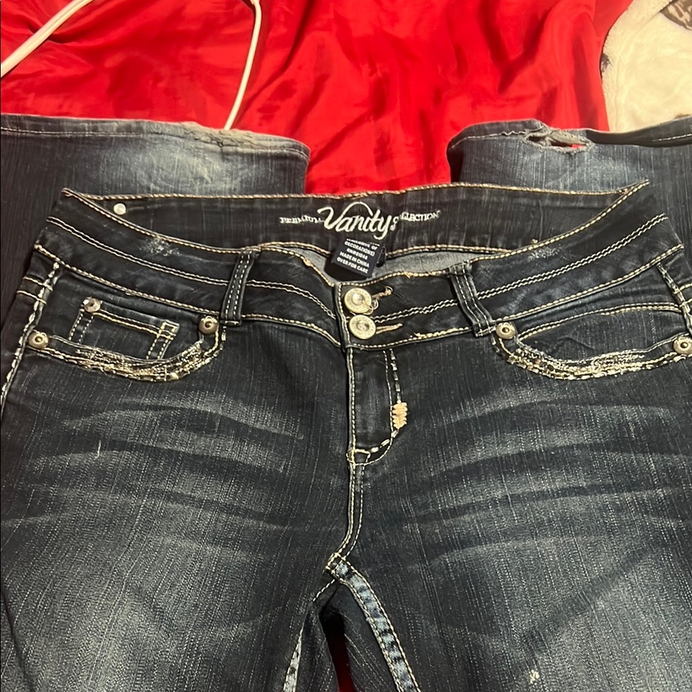 Vanity Blue Boot Cut Jeans with Classic Fade